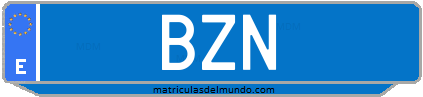 Matrícula de taxi BZN