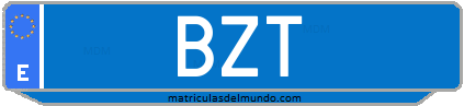 Matrícula de taxi BZT