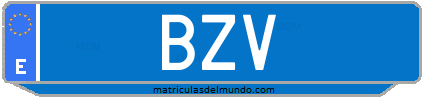 Matrícula de taxi BZV