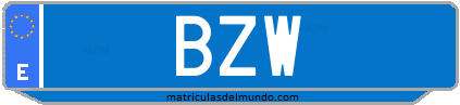 Matrícula de taxi BZW