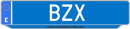 Matrícula de taxi BZX