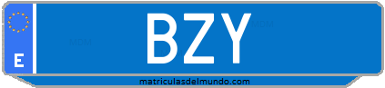 Matrícula de taxi BZY