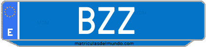 Matrícula de taxi BZZ