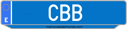 Matrícula de taxi CBB