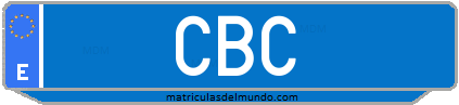 Matrícula de taxi CBC