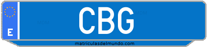 Matrícula de taxi CBG