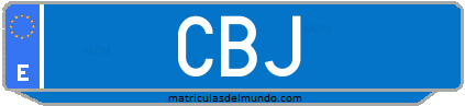 Matrícula de taxi CBJ