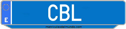 Matrícula de taxi CBL