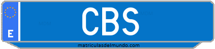 Matrícula de taxi CBS