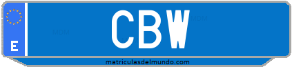 Matrícula de taxi CBW