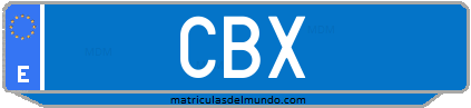 Matrícula de taxi CBX
