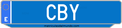 Matrícula de taxi CBY