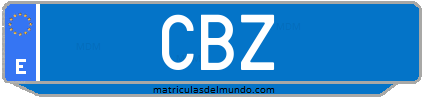 Matrícula de taxi CBZ