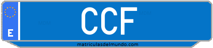 Matrícula de taxi CCF