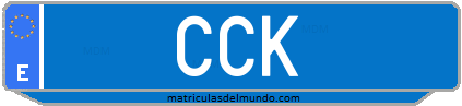 Matrícula de taxi CCK