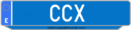 Matrícula de taxi CCX