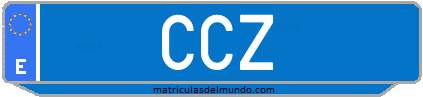 Matrícula de taxi CCZ