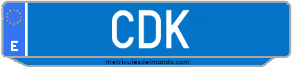 Matrícula de taxi CDK