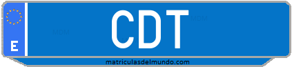 Matrícula de taxi CDT