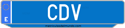 Matrícula de taxi CDV