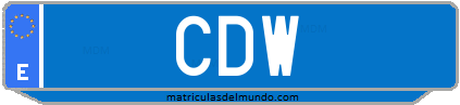 Matrícula de taxi CDW