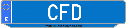 Matrícula de taxi CFD