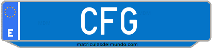 Matrícula de taxi CFG