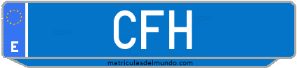 Matrícula de taxi CFH