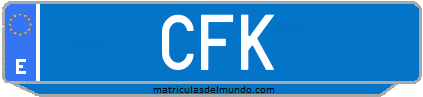 Matrícula de taxi CFK