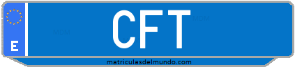 Matrícula de taxi CFT