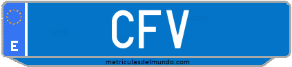 Matrícula de taxi CFV
