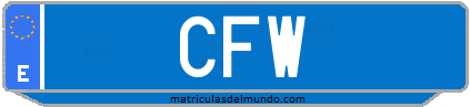 Matrícula de taxi CFW