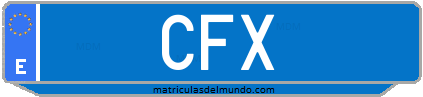 Matrícula de taxi CFX
