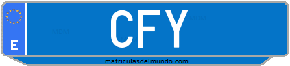 Matrícula de taxi CFY