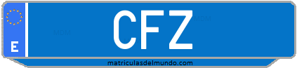 Matrícula de taxi CFZ