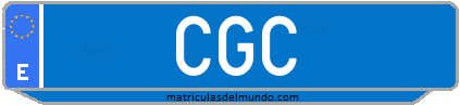 Matrícula de taxi CGC