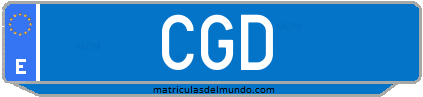 Matrícula de taxi CGD