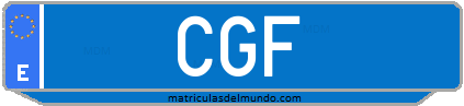 Matrícula de taxi CGF