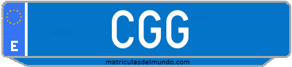 Matrícula de taxi CGG