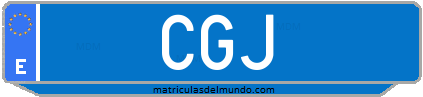 Matrícula de taxi CGJ