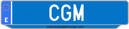 Matrícula de taxi CGM