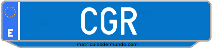 Matrícula de taxi CGR