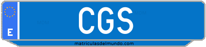 Matrícula de taxi CGS