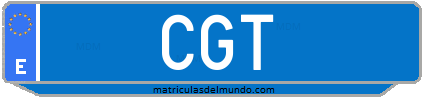 Matrícula de taxi CGT