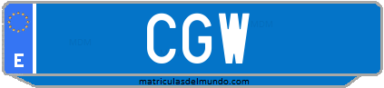 Matrícula de taxi CGW