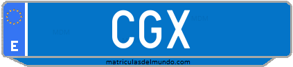 Matrícula de taxi CGX