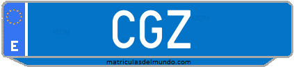 Matrícula de taxi CGZ