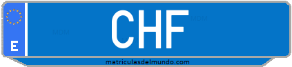 Matrícula de taxi CHF