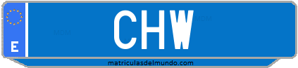 Matrícula de taxi CHW