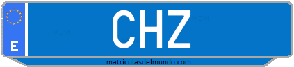 Matrícula de taxi CHZ